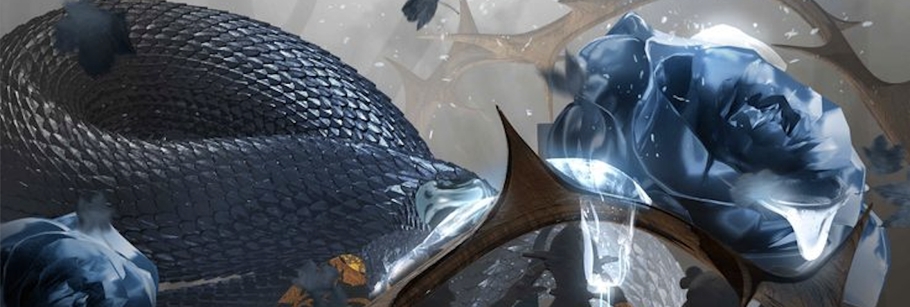 Portada inglesa de La serpiente y las alas de la noche